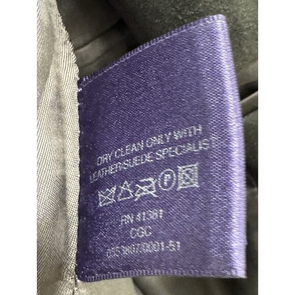 Vintage Ralph Lauren Purple Label 44L Reindeer Suede Chamois Brown Blazer - Picture 10 of 11